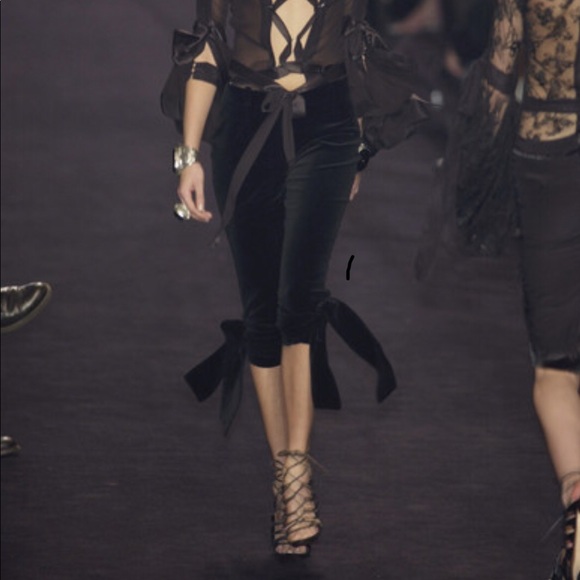 ⭐️HP🧜♀️YSL RUNWAY TOM FORD ‘01 Blouse/Pants FR38 - Picture 4 of 8